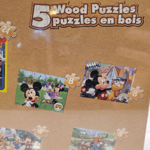 Disney Mickey Mouse Wood Puzzles Minnie Mouse Donald Duck Goofy - Picture 10 of 12